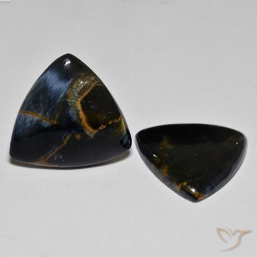 12.28 ct natürliche Mehrfarbig Pietersite-Edelsteine, Trillion, Lichtundurchlässig