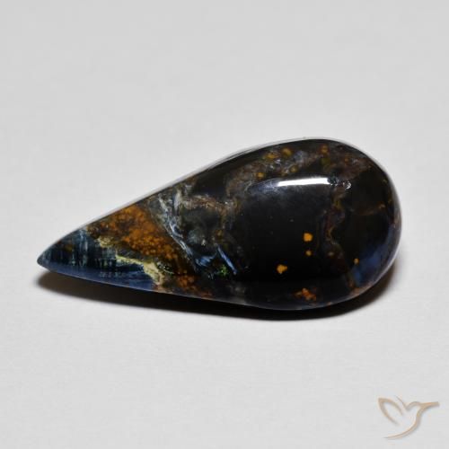5.22ct Natürlicher Mehrfarbig Pietersite, Birnenform, Lichtundurchlässig