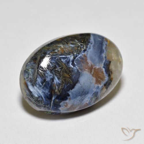 9.50ct Natürlicher Mehrfarbig Pietersite, Oval, Lichtundurchlässig