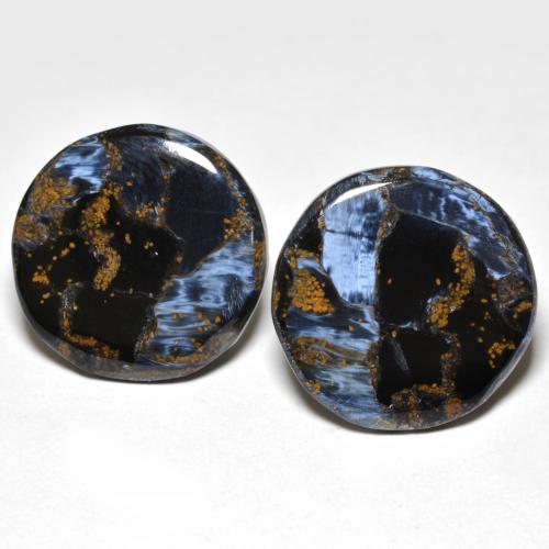 20,74 ct natürliche mehrfarbiger Pietersit-Edelsteine, Rundschliff, Lichtundurchlässig