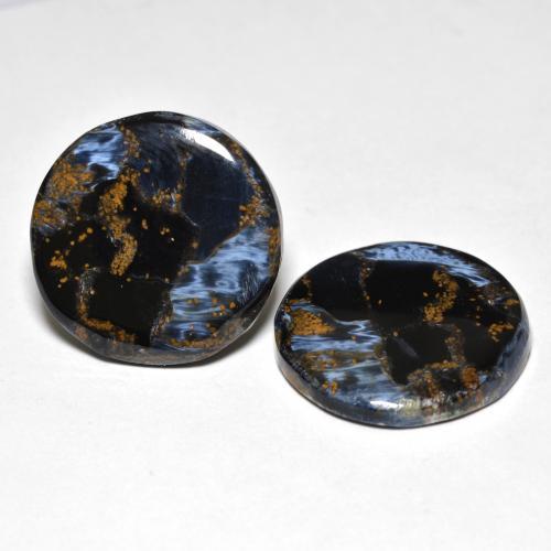 20,74 ct natürliche mehrfarbiger Pietersit-Edelsteine, Rundschliff, Lichtundurchlässig