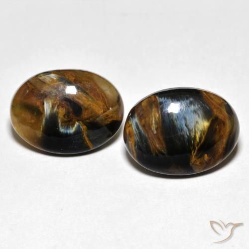 12.67ctw Natürlicher Mehrfarbig Pietersite, Oval, Lichtundurchlässig