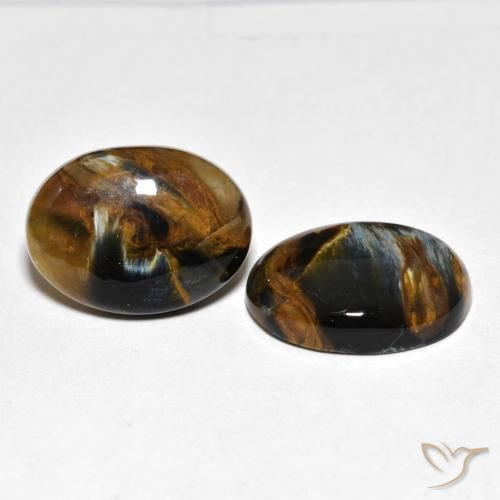 12.67 ct natürliche Mehrfarbig Pietersite-Edelsteine, Oval, Lichtundurchlässig