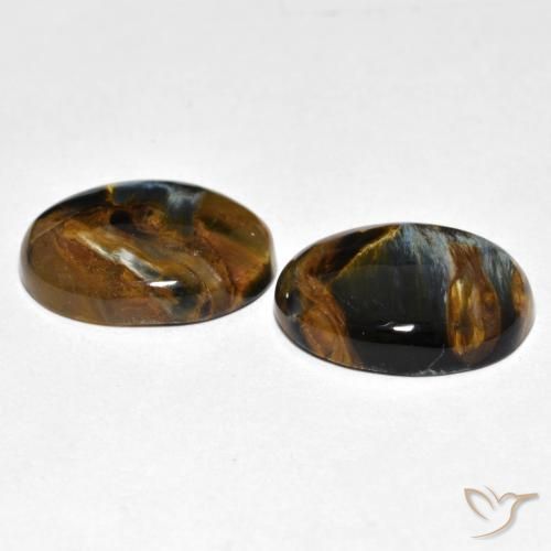 12.67 ct natürliche Mehrfarbig Pietersite-Edelsteine, Oval, Lichtundurchlässig