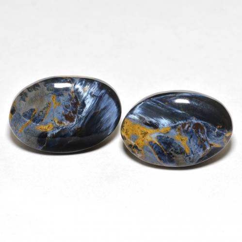 12,73 ct natürliche mehrfarbiger Pietersit-Edelsteine, Oval Schliff, Lichtundurchlässig