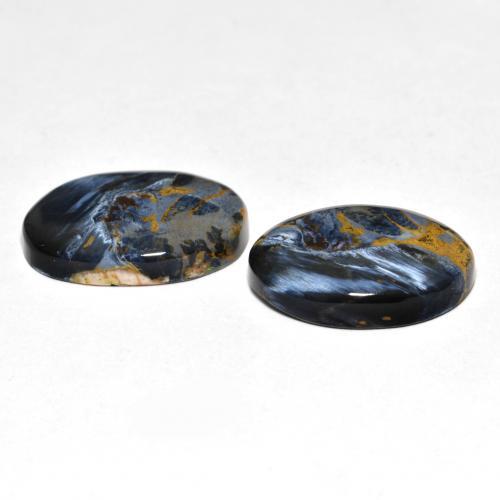 12,73 ct natürliche mehrfarbiger Pietersit-Edelsteine, Oval Schliff, Lichtundurchlässig