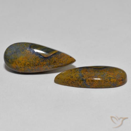 8.34 ct natürliche Mehrfarbig Pietersite-Edelsteine, Birnenform, Lichtundurchlässig