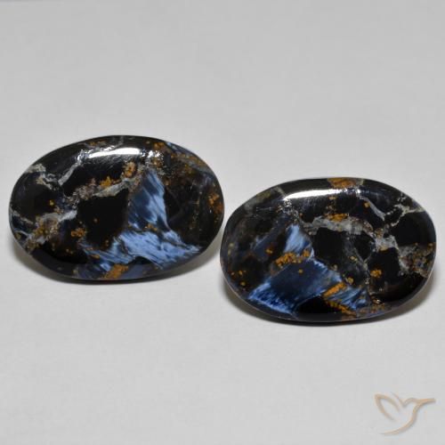 16.59ctw Natürlicher Mehrfarbig Pietersite, Oval, Lichtundurchlässig