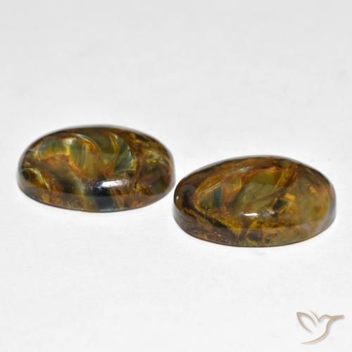16.92 ct natürliche Mehrfarbig Pietersite-Edelsteine, Oval, Lichtundurchlässig