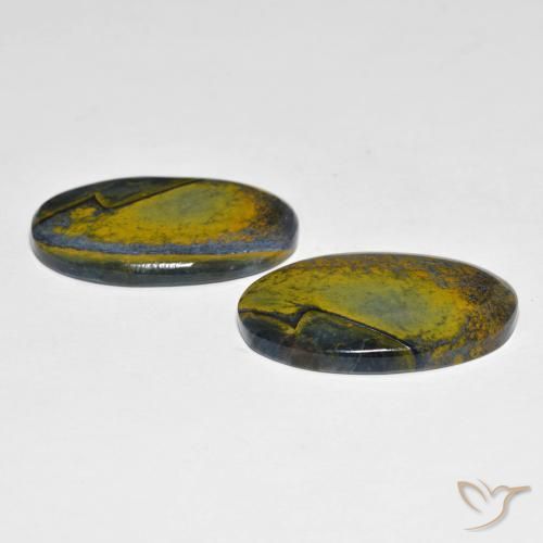 24.26 ct natürliche Mehrfarbig Pietersite-Edelsteine, Oval, Lichtundurchlässig