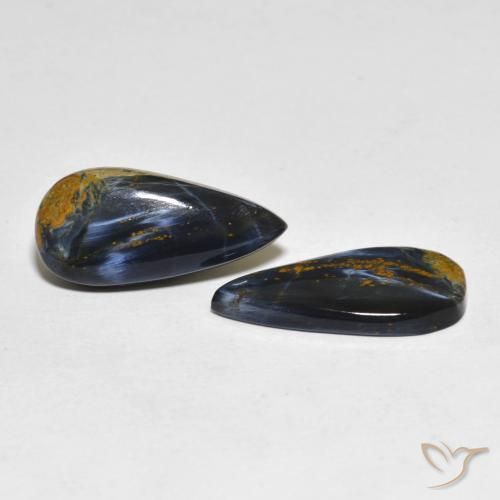 10.94 ct natürliche Mehrfarbig Pietersite-Edelsteine, Birnenform, Lichtundurchlässig