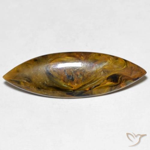 6.06ct Natürlicher Mehrfarbig Pietersite, Marquise, Lichtundurchlässig