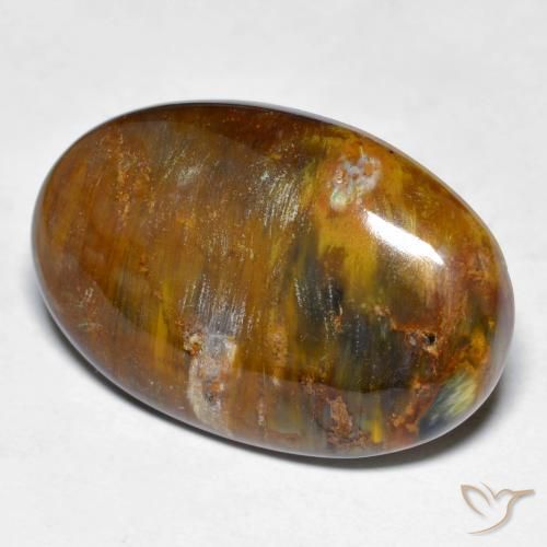 18.70ct Natürlicher Mehrfarbig Pietersite, Oval, Lichtundurchlässig