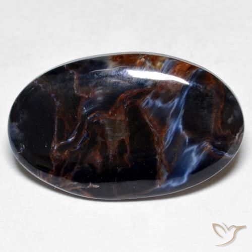 12.96ct Natürlicher Mehrfarbig Pietersite, Oval, Lichtundurchlässig