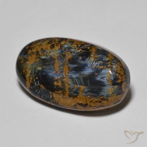11.58ct Natürlicher Mehrfarbig Pietersite, Oval, Lichtundurchlässig