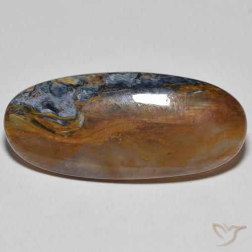 11.35ct Natürlicher Mehrfarbig Pietersite, Oval, Lichtundurchlässig