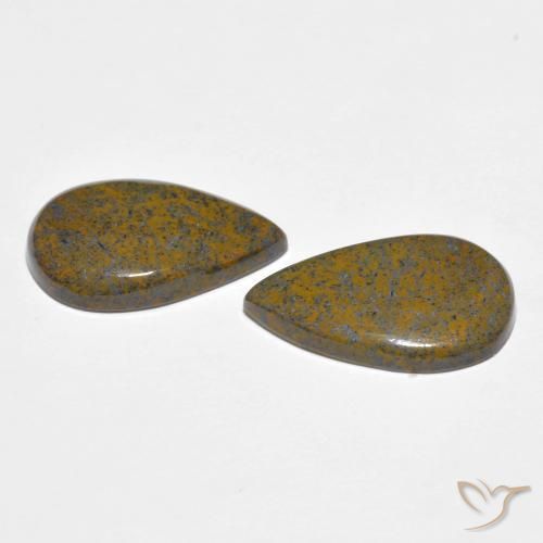 7.59 ct natürliche Mehrfarbig Pietersite-Edelsteine, Birnenform, Lichtundurchlässig