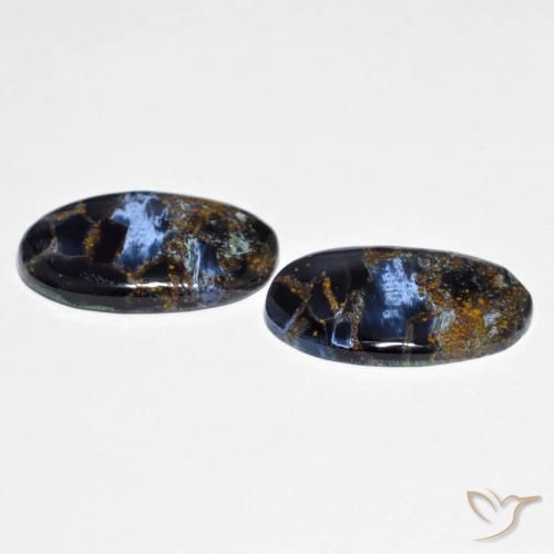 12.19 ct natürliche Mehrfarbig Pietersite-Edelsteine, Oval, Lichtundurchlässig