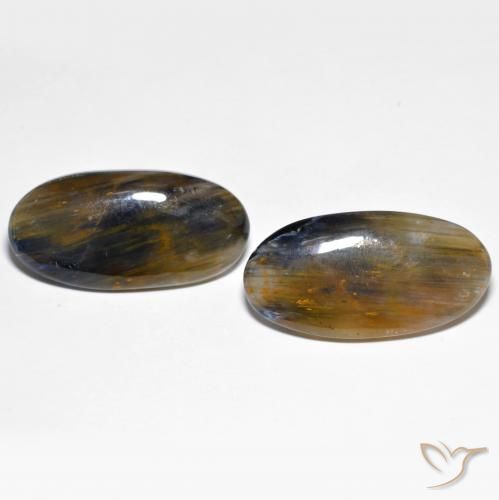 22.72ctw Natürlicher Mehrfarbig Pietersite, Oval, Lichtundurchlässig