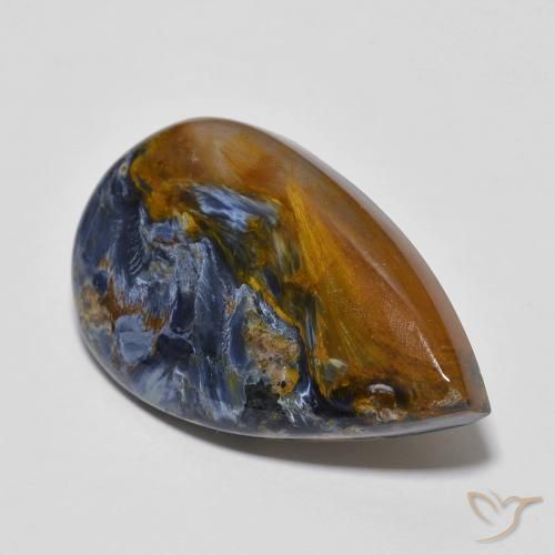 12.01ct Natürlicher Mehrfarbig Pietersite, Birnenform, Lichtundurchlässig