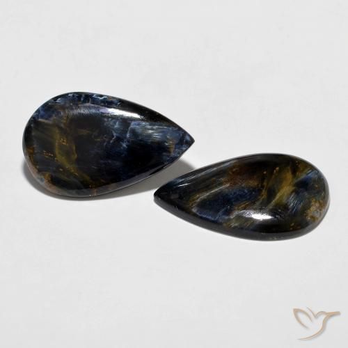16.86 ct natürliche Mehrfarbig Pietersite-Edelsteine, Birnenform, Lichtundurchlässig