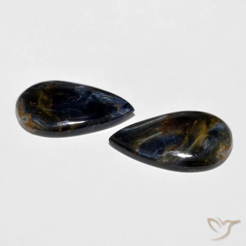 16.86 ct natürliche Mehrfarbig Pietersite-Edelsteine, Birnenform, Lichtundurchlässig