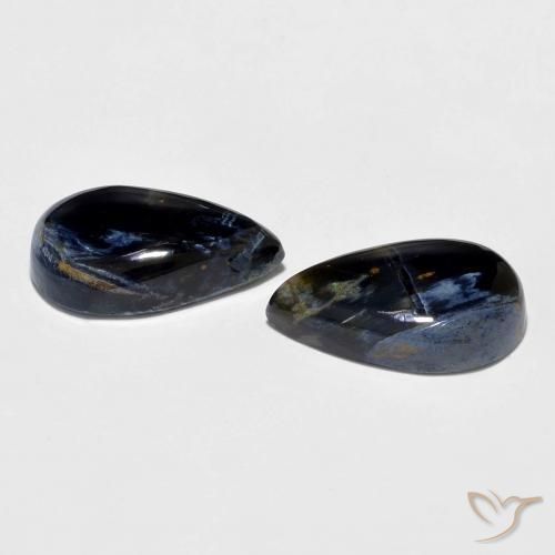7.26 ct natürliche Mehrfarbig Pietersite-Edelsteine, Birnenform, Lichtundurchlässig