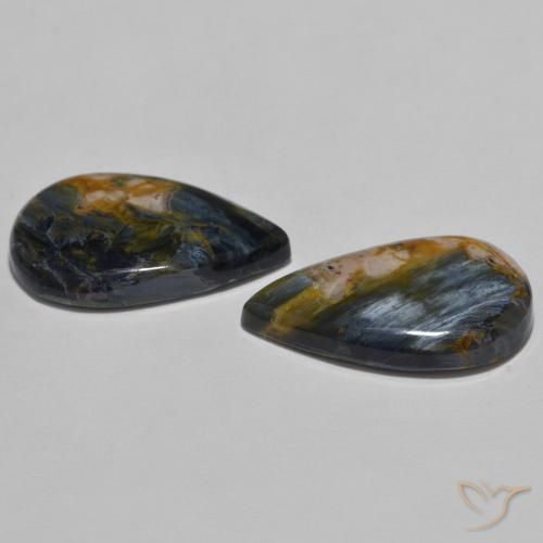 11.31 ct natürliche Mehrfarbig Pietersite-Edelsteine, Birnenform, Lichtundurchlässig