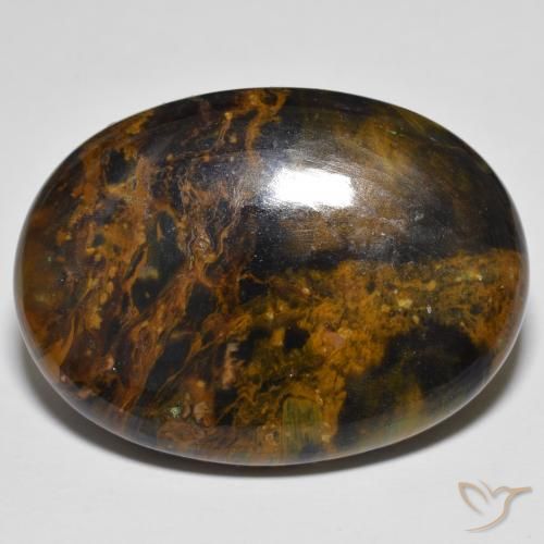 35.70ct Natürlicher Mehrfarbig Pietersite, Oval, Lichtundurchlässig