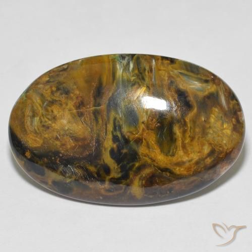 22.94ct Natürlicher Mehrfarbig Pietersite, Oval, Lichtundurchlässig