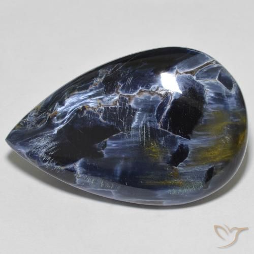 25.13ct Natürlicher Mehrfarbig Pietersite, Birnenform, Lichtundurchlässig