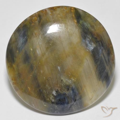 36.15ct Natürlicher Mehrfarbig Pietersite, Runden, Lichtundurchlässig