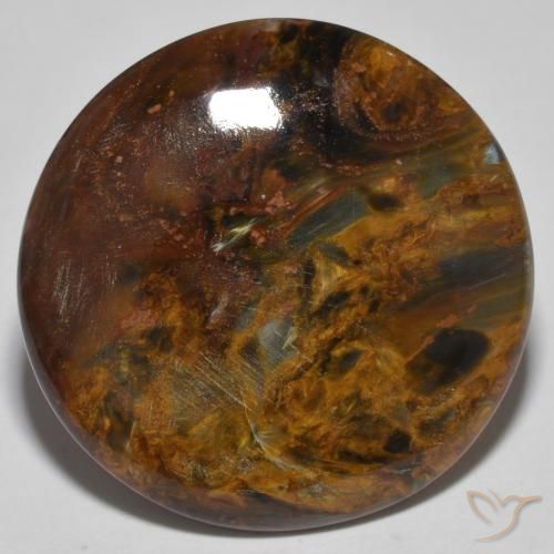 26.87ct Natürlicher Mehrfarbig Pietersite, Runden, Lichtundurchlässig
