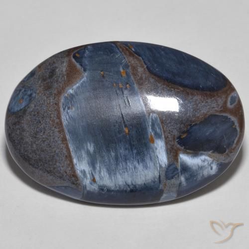 20.48ct Natürlicher Mehrfarbig Pietersite, Oval, Lichtundurchlässig