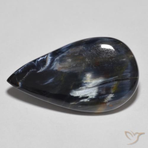 8.95ct Natürlicher Mehrfarbig Pietersite, Birnenform, Lichtundurchlässig