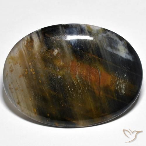 34.77ct Natürlicher Mehrfarbig Pietersite, Oval, Lichtdurchlässig