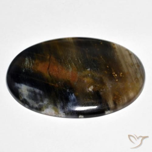 9,17 ctw natürlicher Mehrfarbig Pietersite, Oval, Lichtdurchlässig