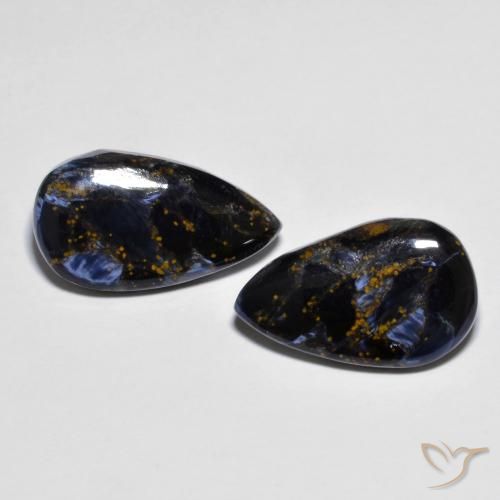 12.05ctw Natürlicher Mehrfarbig Pietersite, Birnenform, Lichtundurchlässig