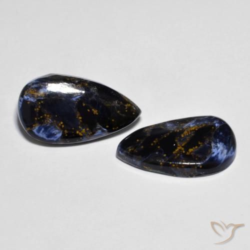 12.05 ct natürliche Mehrfarbig Pietersite-Edelsteine, Birnenform, Lichtundurchlässig