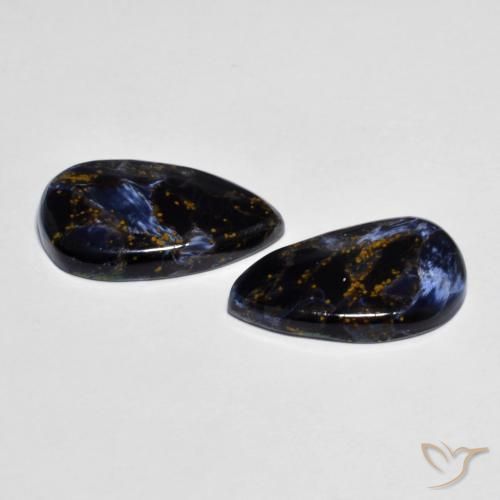 12.05 ct natürliche Mehrfarbig Pietersite-Edelsteine, Birnenform, Lichtundurchlässig