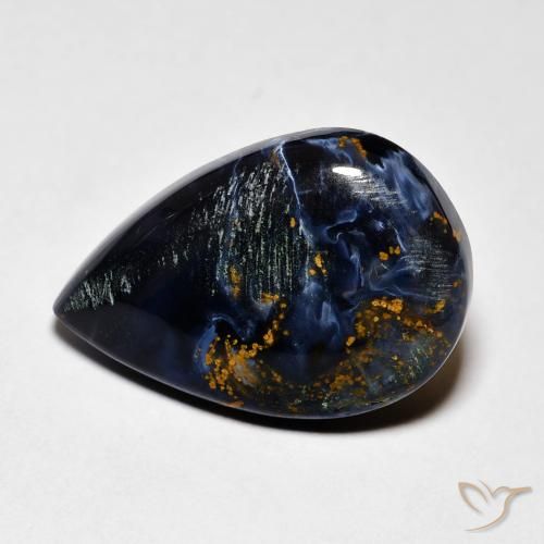 6.58ct Natürlicher Mehrfarbig Pietersite, Birnenform, Lichtundurchlässig