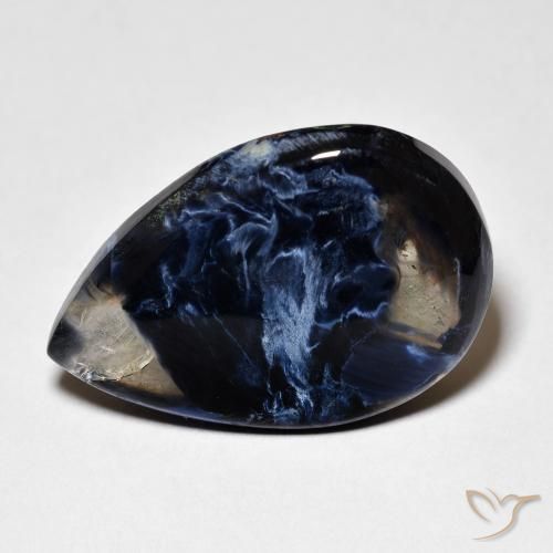 8.44ct Natürlicher Mehrfarbig Pietersite, Birnenform, Transparent