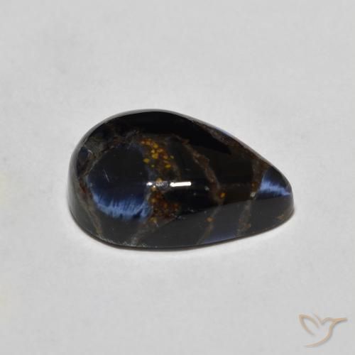 9,17 ctw natürlicher Mehrfarbig Pietersite, Birnenform, Lichtundurchlässig