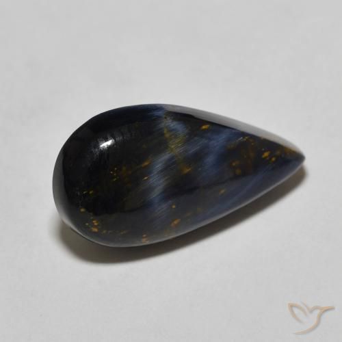 3.86ct Natürlicher Mehrfarbig Pietersite, Birnenform, Lichtundurchlässig