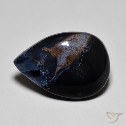 7.73ct Natürlicher Mehrfarbig Pietersite, Birnenform, Lichtundurchlässig