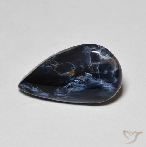 2.66ct Natürlicher Mehrfarbig Pietersite, Birnenform, Lichtundurchlässig