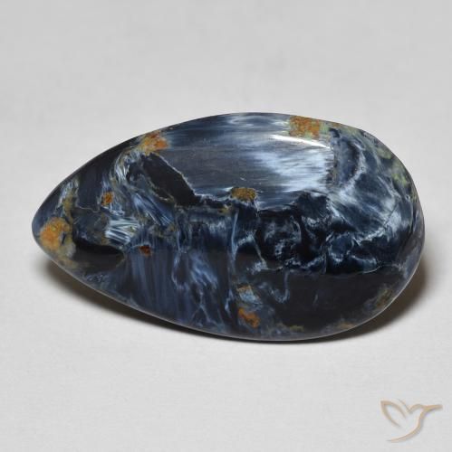 8.10ct Natürlicher Mehrfarbig Pietersite, Birnenform, Lichtundurchlässig