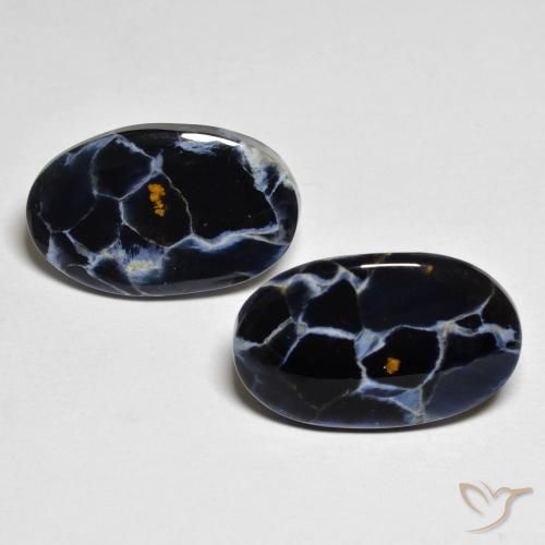 12.58ctw Natürlicher Mehrfarbig Pietersite, Oval, Lichtundurchlässig