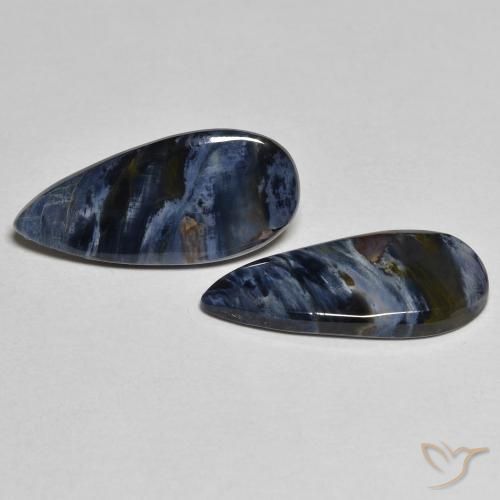 4.74 ct natürliche Mehrfarbig Pietersite-Edelsteine, Birnenform, Lichtundurchlässig