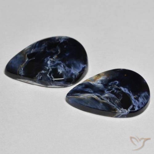 10.28 ct natürliche Mehrfarbig Pietersite-Edelsteine, Birnenform, Lichtundurchlässig